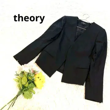 띠어리 [ S ] 울 자켓 노카라 수트 오피스 캐주얼 스트레치