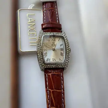 LANCETTI 스톤 부착 아날로그 손목시계