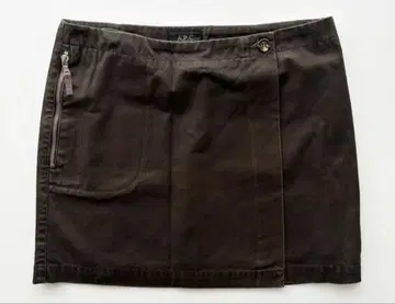 A.P.C. 카키 코튼 랩 스커트