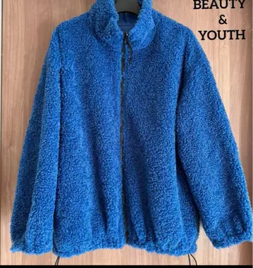 BEAUTY & YOUTH 보아 플리스 자켓 파랑