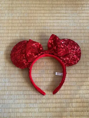 디즈니 미니 스팽글 레드 크리스마스