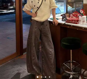 THE TOE 산토리니 데님 팬츠 브라운 XS