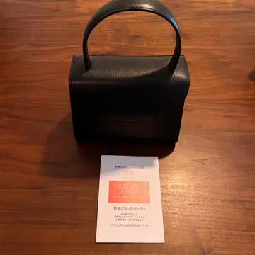 새상품 박스형 고품질 공방 포멀 백 블랙 일본제 소가죽 식전 경조