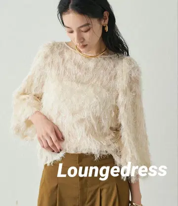 [택 포함 새상품] 라운지 드레스 자카드 페더 블라우스