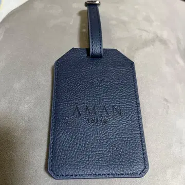 AMAN 네임택 네이비 가죽