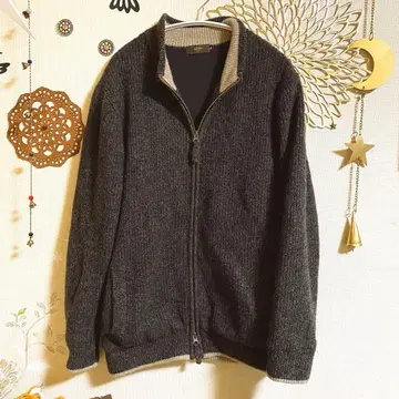 gim 더블 지퍼 니트 자켓