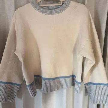 니코앤드 화이트&블루 긴팔 니트