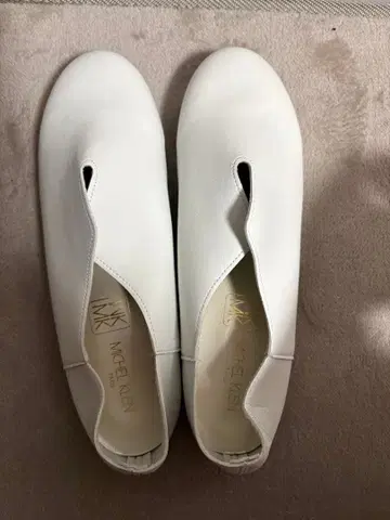 MICHEL KLEIN 화이트 플랫슈즈 23.5cm 일본제