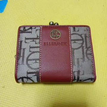 B.L.L.PLANETE 이단 접이식 지갑 레드/베이지