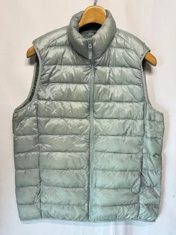 UNIQLO 유니클로 라이트 다운 베스트 경량 그린 M 집업