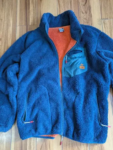 CHUMS 플리스 자켓 네이비/오렌지