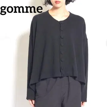 2024AW gomme 에어 천축 숏 가디건 그레이 싸개