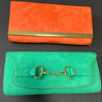 [세트] 오렌지 그린 클러치백