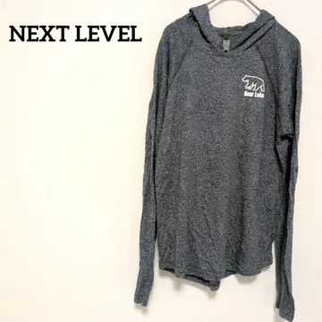 새상품급 NEXT LEVEL 긴팔 후드티 그레이 로고 캐주얼