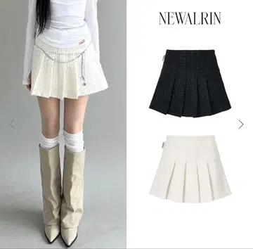 [ NEWALRIN25FW JENNIE TWEED 플리츠 스커트