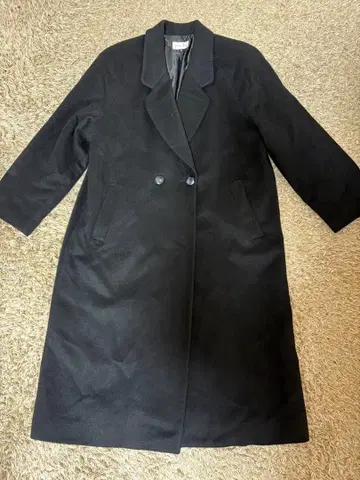 Mont Juic 캐시미어 100% 롱 코트 블랙 사이즈 M