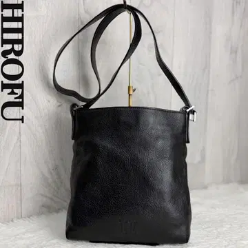 새상품급 HIROFU 히로후 로고 가죽 H 로고 숄더백 블랙