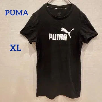 새상품급 PUMA [ XL ] 푸마 블랙 T셔츠 반팔 원피스 로고