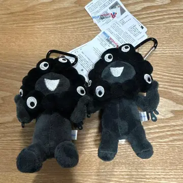 레어! 블랙 미야쿠미야쿠 봉제 인형 2개 (카라비너 포함)