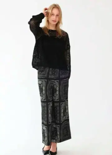 Aga 아가 프린트 와이드 팬츠 야마다야 스콧 클럽