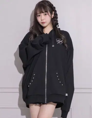 pium haruchart 오버 사이즈 지퍼 후드티