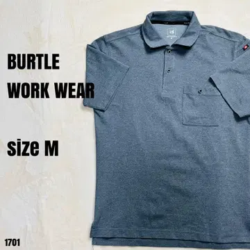 BURTLE 바틀 워크 피케 셔츠 반팔 그레이 size M 1701