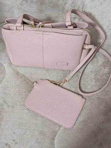 핑크 숄더백 합성 피혁