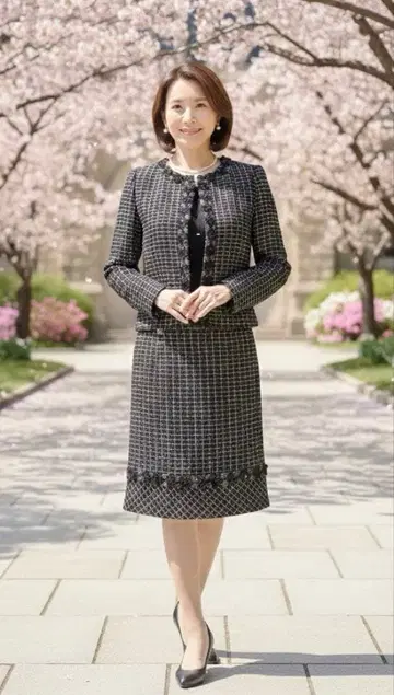 [새상품급] 밀라 쇤 블루 라벨 트위드 셋업 수트 40 L