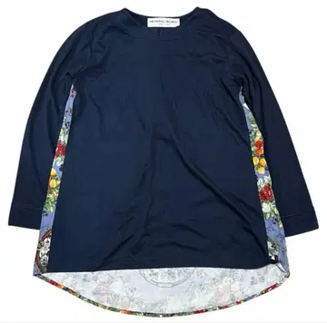 HUNTING WORLD 올 패턴 절개 라운드 컷 티셔츠