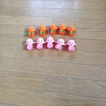 사토쨩과 사토코쨩 오렌지와 핑크 캐릭터 세트