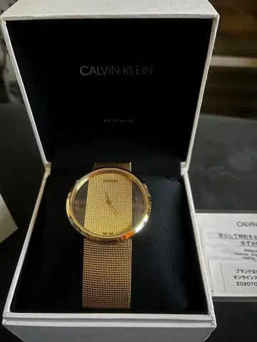 Calvin Klein K9423Y29 골드 손목시계 부속품 완전