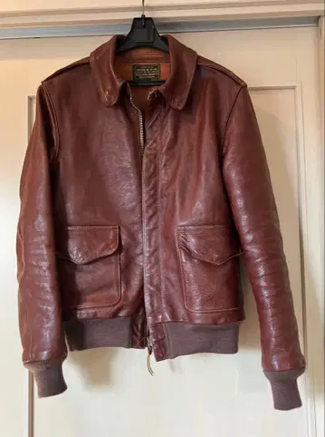 RAINBOW_COUNTRY 브라운 TYPE A-2 가죽 자켓