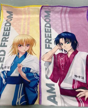 건담 SEED FREEDOM 극락탕 콜라보 수건 아스란 카가리