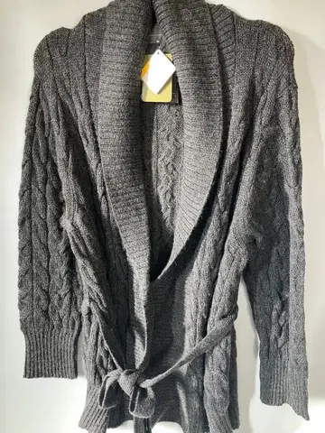23구 알파카 혼방 다크 그레이 가디건