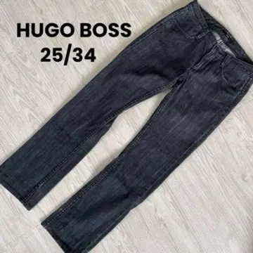 [레어] HUGO BOSS 휴고보스 팬츠 데님 팬츠 자수 그레이