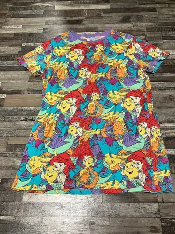 인어공주 아리엘 올 패턴 티셔츠 cakeworthy