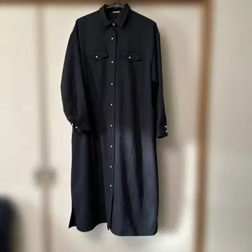 [쿠미쿄쿠] 셔츠 원피스 네이비