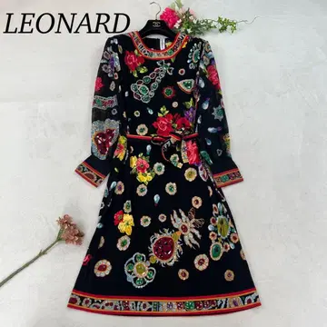 K303 미사용 새상품 레오나르 42 사이즈 L 롱 원피스 여성용