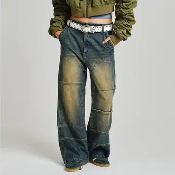 아토모스 핑크 더블니 데님