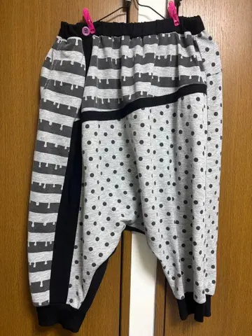 사루엘 팬츠 도트 무늬 스트라이프