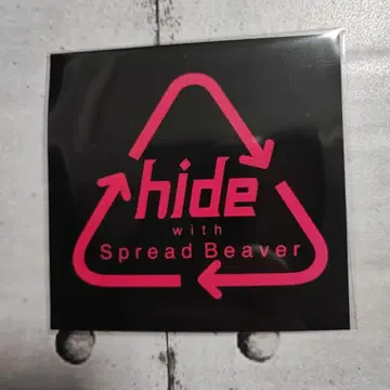 hide 히데 스티커 블랙 x 핑크