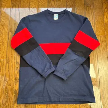 Bru Na Boinne 네이비 레드 긴팔 티셔츠 M