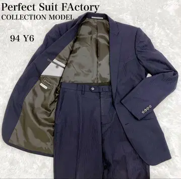 퍼펙트 수트 팩토리 네이비 울 스트라이프