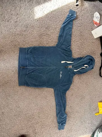 DUFFER 집업 후드티 S 파랑