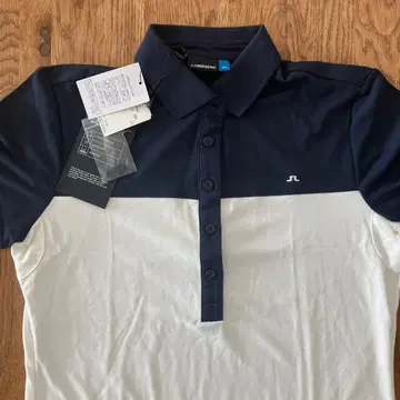 J.Lindeberg TX 저지 피케 셔츠 사이즈 40 네이비/화이트