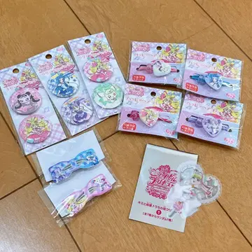 [ 굿즈 세트 ] 너와 아이돌 프리큐어 캔뱃지 영화 특전 헤어 액세서리