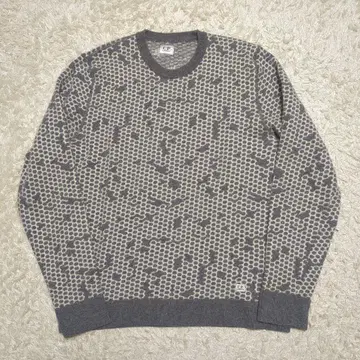 [새상품급] C.P.컴퍼니 크루넥 울 니트 그레이 남성용 50