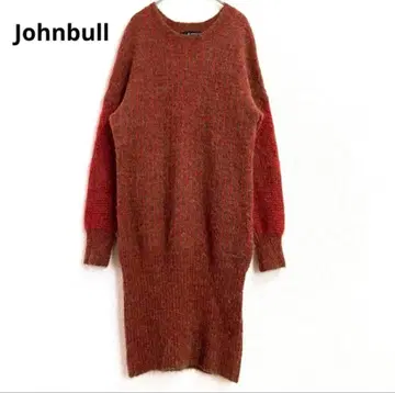 젬블 롱 니트 스웨터 F 빨간색 긴팔 알파카/실크 혼방