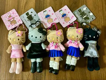 헬로키티 봉제 인형 키링 5체 세트