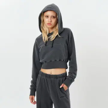 아토모스 핑크 컴팩트 스웨트 후디 탑